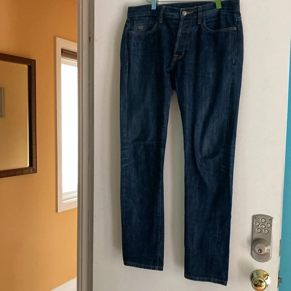 Outerknown Ambassador S.E.A Mens Jeans 31 X 32 Organic Cotton Slim Dark Denim